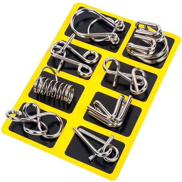 1+1 GRATIS | KopfKlick™ – 8-teiliges Metallpuzzle für echte Denksport-Fans