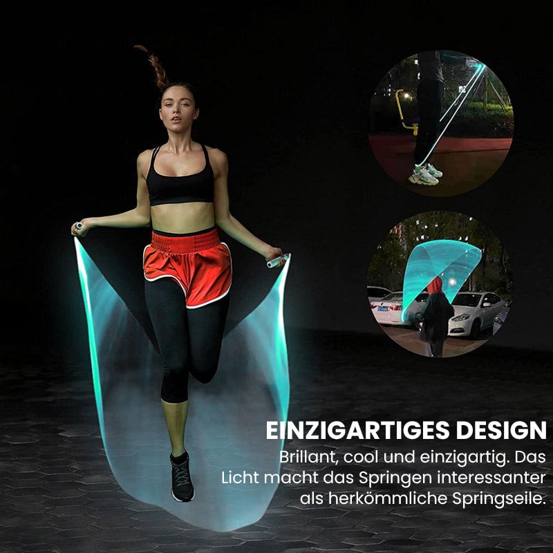 GlowRope™ – LED-beleuchtetes Springseil für ein Training mit Stil