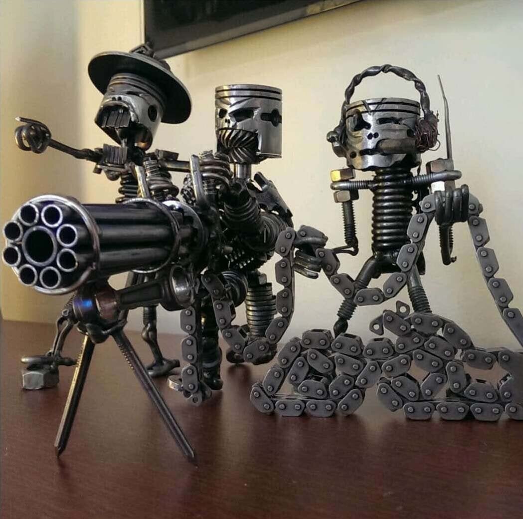 StahlMut™ – Handgemachter Metall-Soldat aus echten Autoteilen