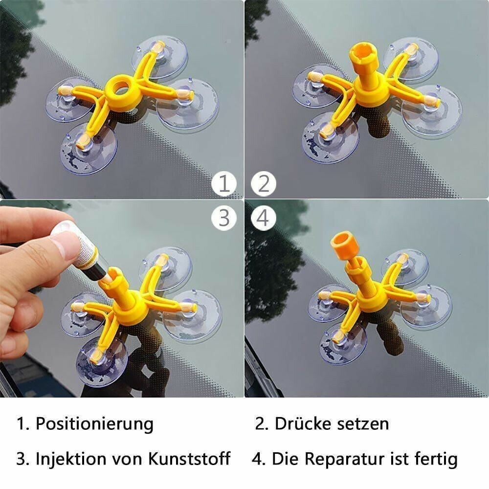 GlassFix™ – Windschutzscheiben-Reparaturset für kleine Schäden