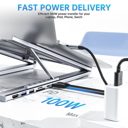 ProDock Stand – 8-in-1 Laptopständer mit USB-C Hub!