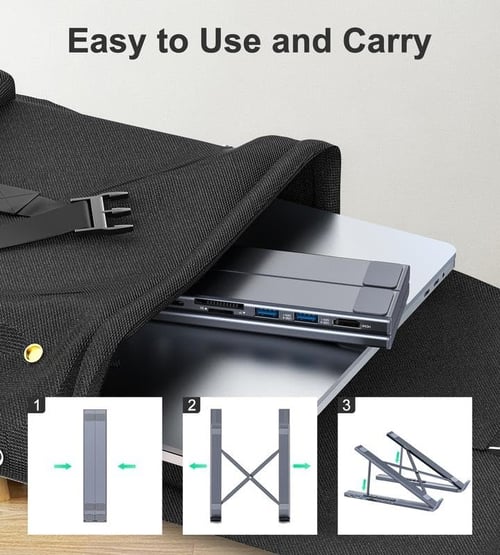 ProDock Stand – 8-in-1 Laptopständer mit USB-C Hub!