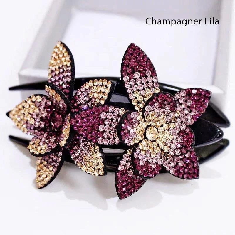 1 +1 GRATIS | GlamClasp™ – Strass Doppelblume Haarspange