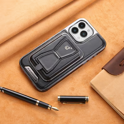MagLeather™ – Elegante iPhone-Hülle mit magnetischer Halterung & Kartenfach
