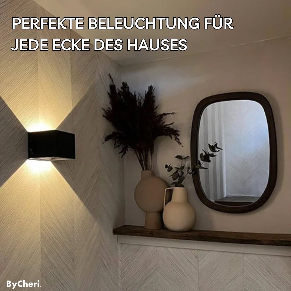LuminaCube™ – Kabellose Luxus-Wandlampe für innen & außen