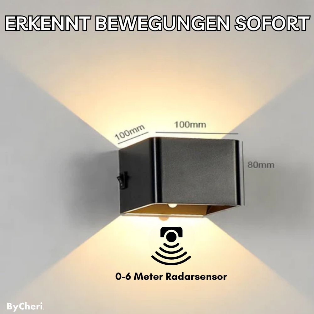 LuminaCube™ – Kabellose Luxus-Wandlampe für innen & außen