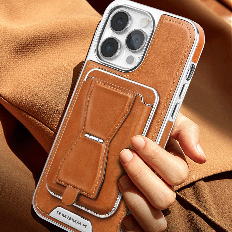 MagLeather™ – Elegante iPhone-Hülle mit magnetischer Halterung & Kartenfach