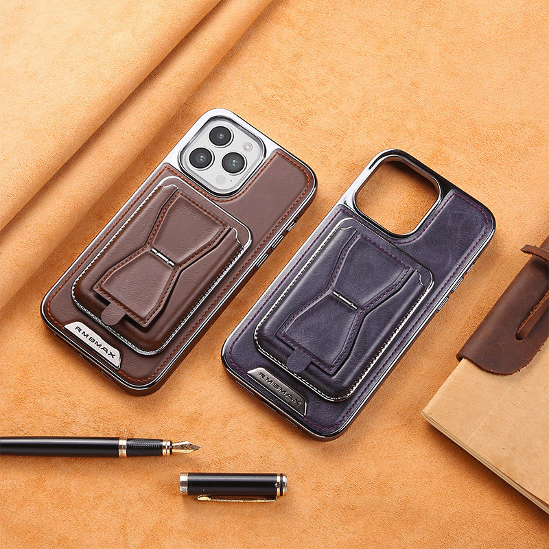 MagLeather™ – Elegante iPhone-Hülle mit magnetischer Halterung & Kartenfach