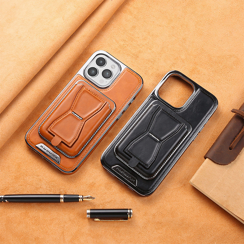 MagLeather™ – Elegante iPhone-Hülle mit magnetischer Halterung & Kartenfach