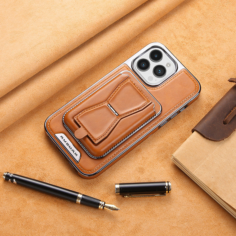 MagLeather™ – Elegante iPhone-Hülle mit magnetischer Halterung & Kartenfach