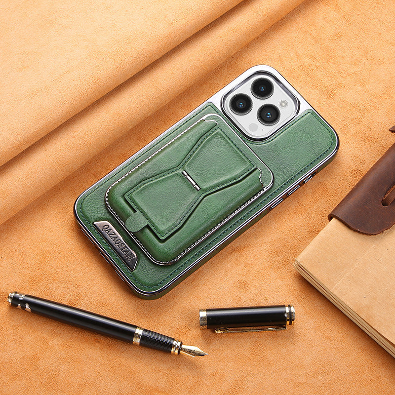 MagLeather™ – Elegante iPhone-Hülle mit magnetischer Halterung & Kartenfach