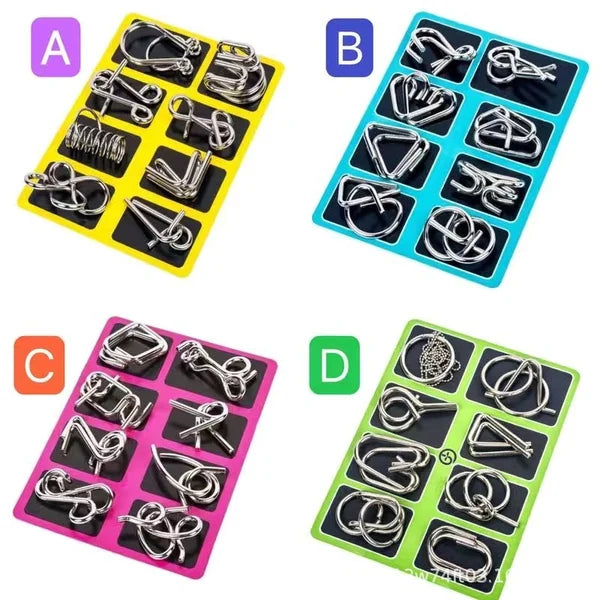 1+1 GRATIS | KopfKlick™ – 8-teiliges Metallpuzzle für echte Denksport-Fans