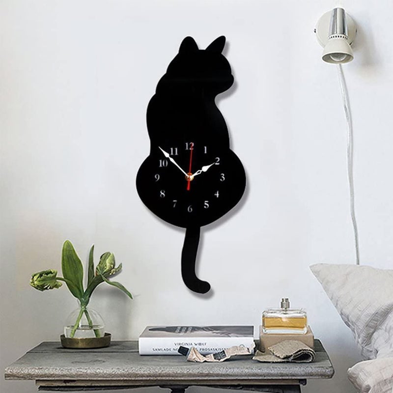 CatMotion Clock – Wanduhr mit beweglichem Katzenschwanz