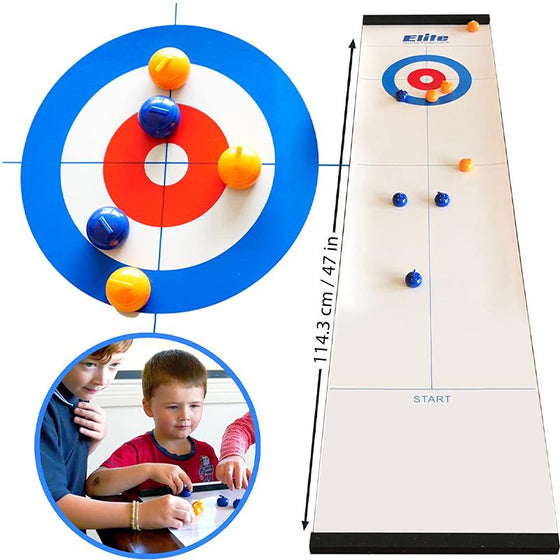GlideCurl Pro – Kompaktes Tisch-Curlingspiel für Familie und Freunde