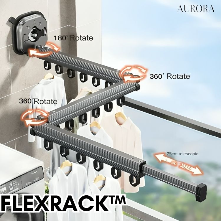 FlexRack Pro – Trockne deine Wäsche überall, platzsparend & mühelos!