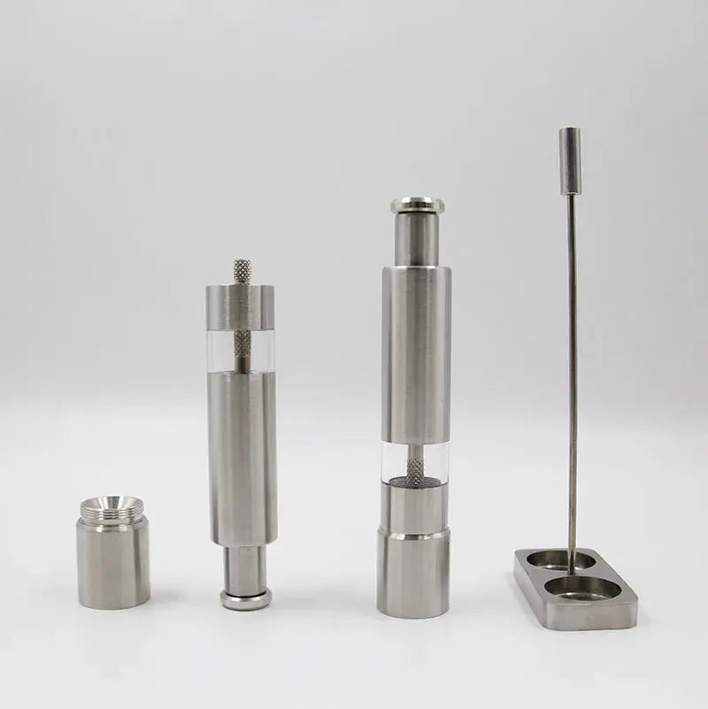 AromaGrind™ – Salz- & Pfeffermühlen-Set | Verstellbarer Mahlgrad | Edelstahl & Glas