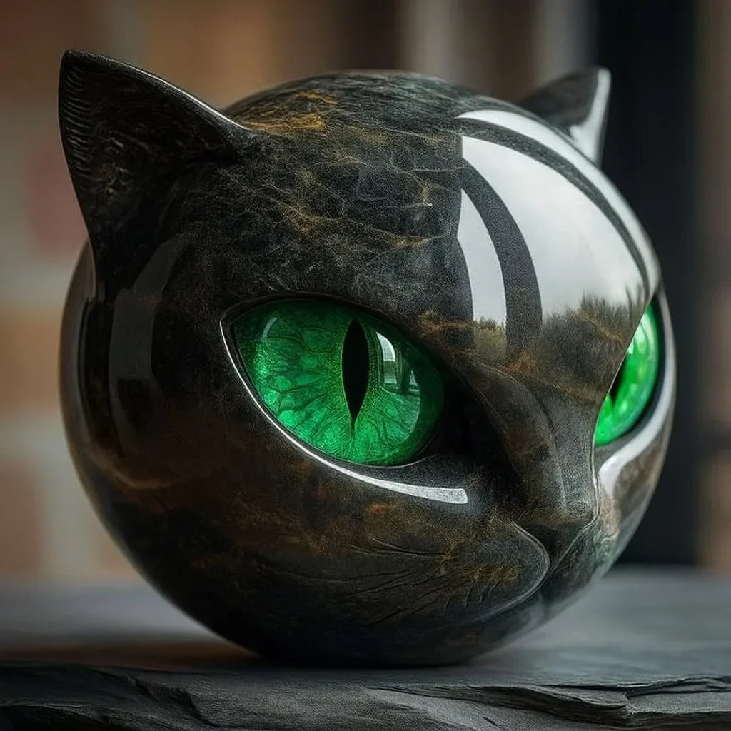 NyxCharm – Die Skulptur der Mystischen Schwarzen Katze