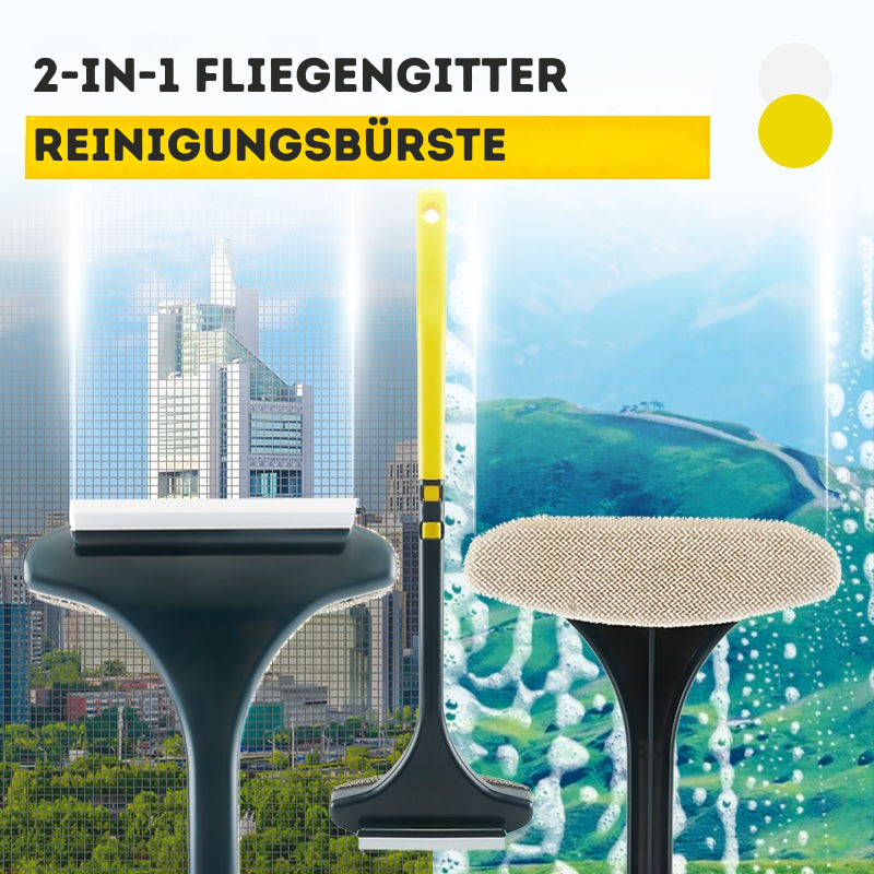ClearGrid Pro – 2-in-1 Reinigungsbürste für makellose Fliegengitter