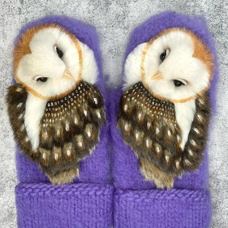 OwlWarm™ – Warme Winterhandschuhe mit Eulenmotiv