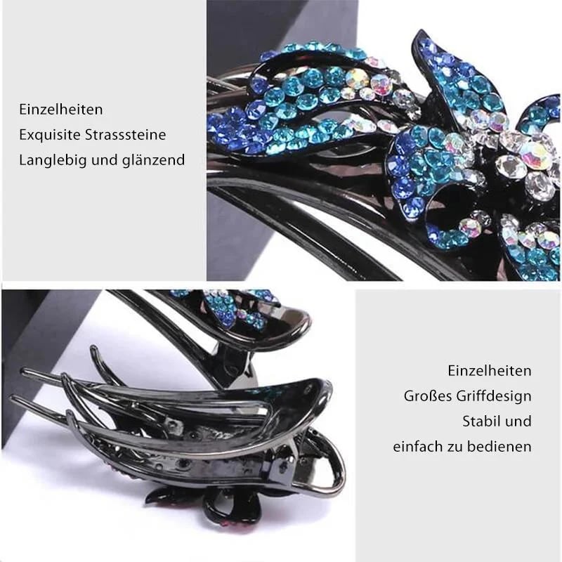 1 +1 GRATIS | GlamClasp™ – Strass Doppelblume Haarspange