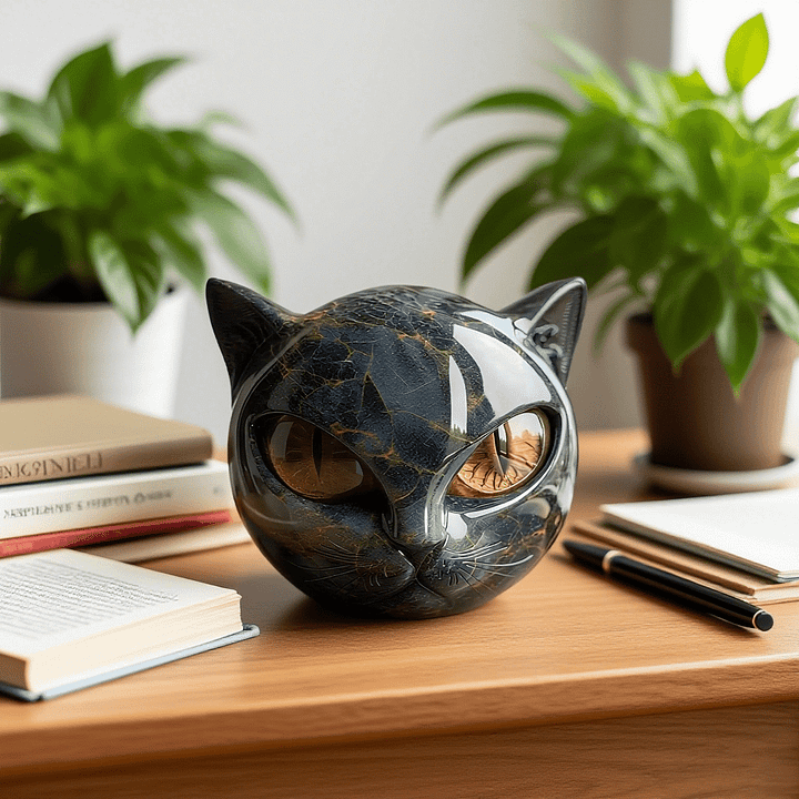NyxCharm – Die Skulptur der Mystischen Schwarzen Katze