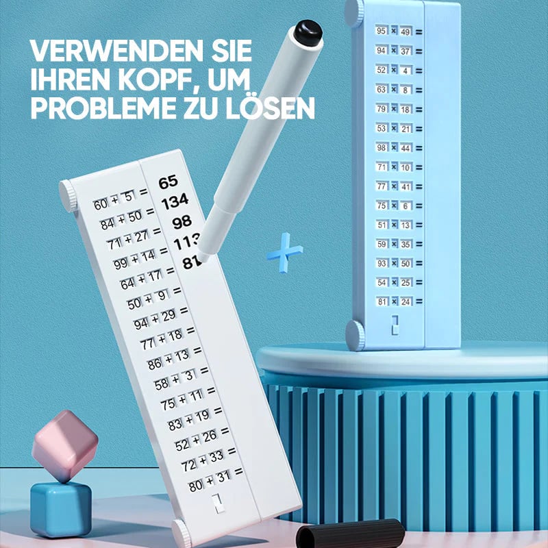MathMind Trainer™ – Wiederverwendbare Rechentafel für Kinder