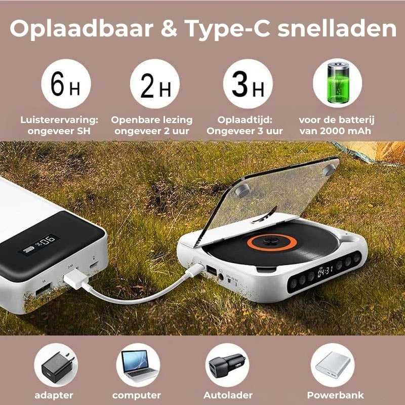 KlangWunder Go – Dein portabler CD-Player mit Bluetooth