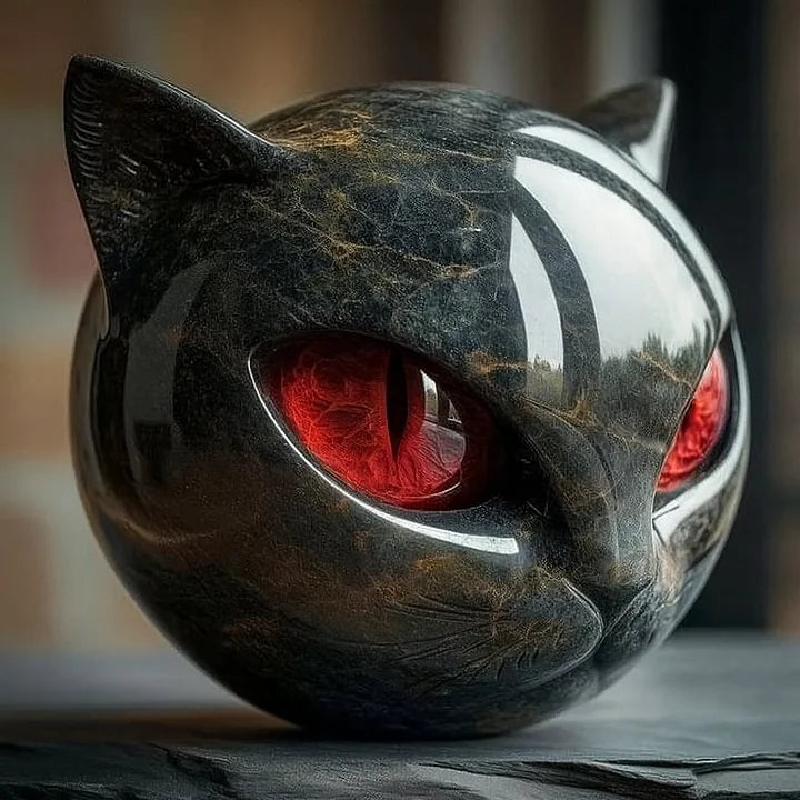 NyxCharm – Die Skulptur der Mystischen Schwarzen Katze