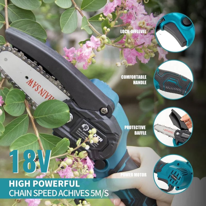 PowerTrim – Die leichte Mini-Kettensäge für jeden Garten