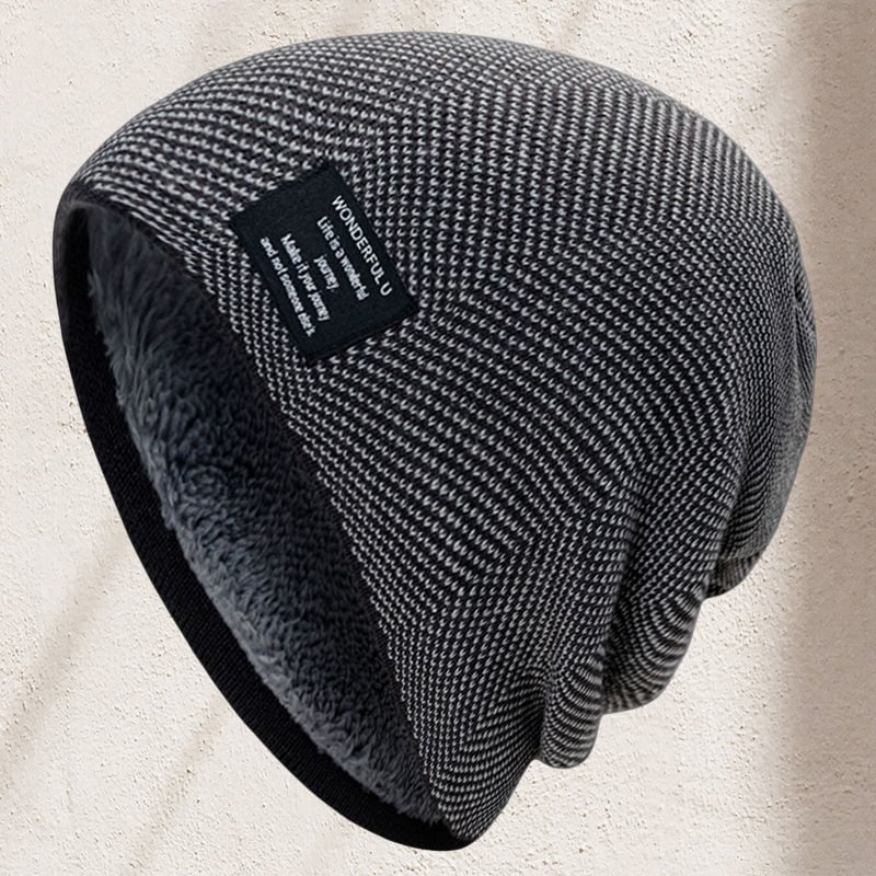 HeatKnit Premium – Warme Strickmütze mit Fleece-Innenfutter