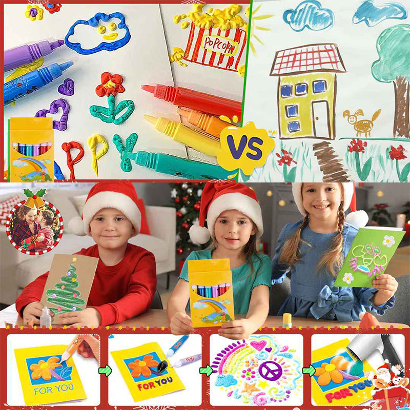 1+1 GRATIS | BubbleArt 3D – Kreatives Stiftset für dreidimensionale Popcorn-Effekte