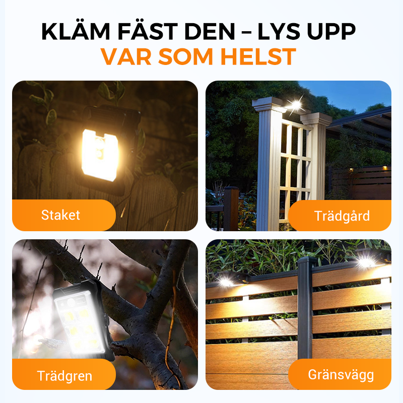 SolarGuard ClipLight™ – Bewegungslicht ohne Kabel & Stromkosten