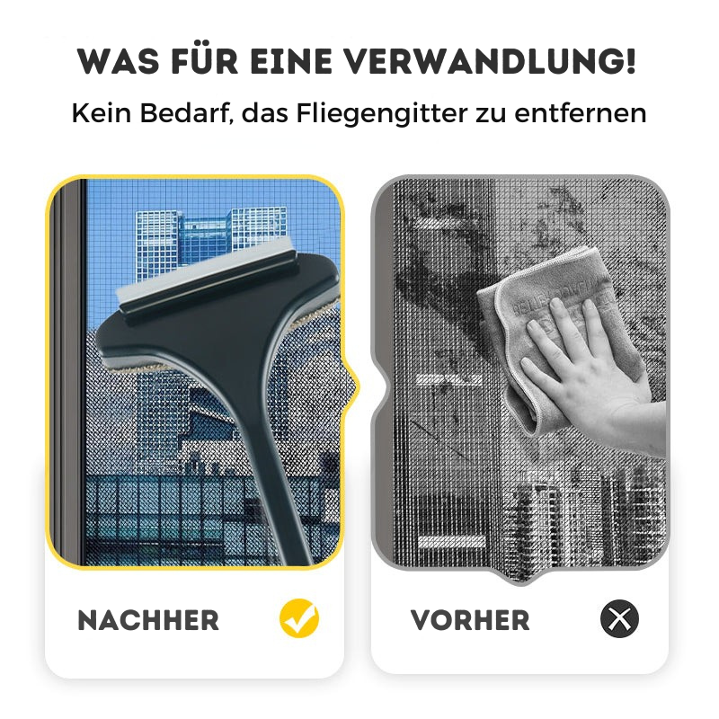 ClearGrid Pro – 2-in-1 Reinigungsbürste für makellose Fliegengitter