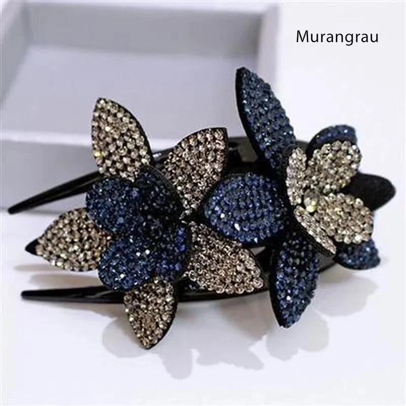 1 +1 GRATIS | GlamClasp™ – Strass Doppelblume Haarspange