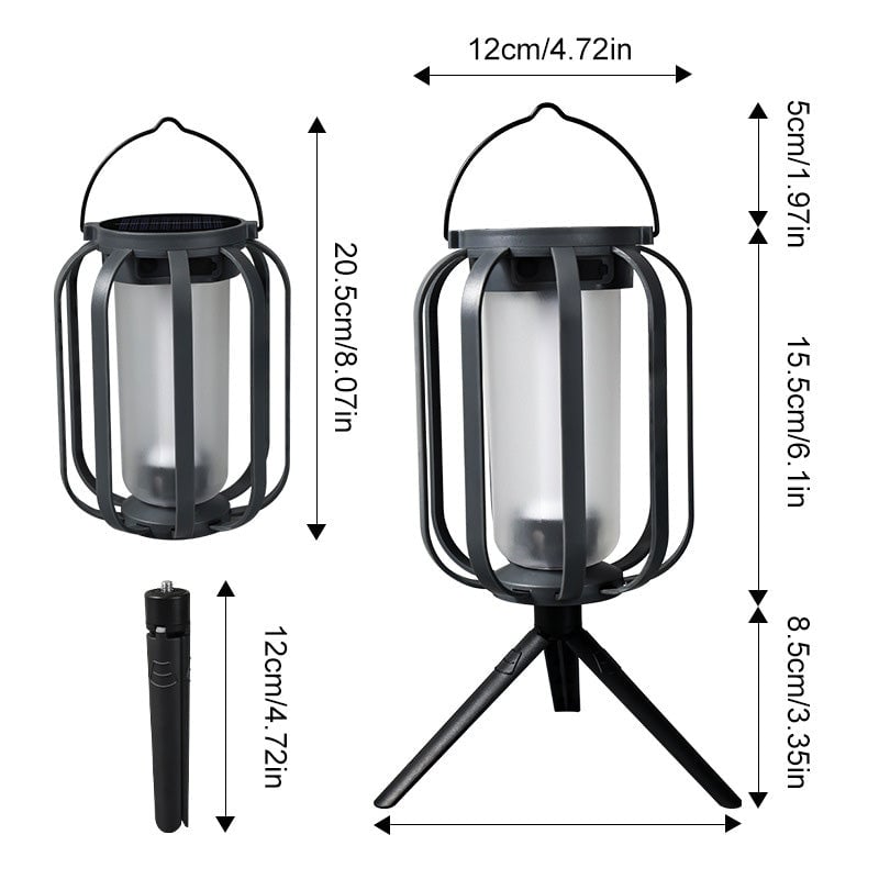 FlameGlow – Solar Laterne mit 4 Lichtmodi | Für Camping, Garten & gemütliche Abende