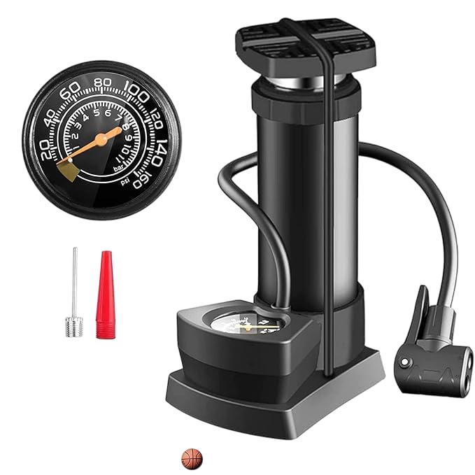 AirStep Pro – Kompakte Fußpumpe mit Hochdruck & Manometer