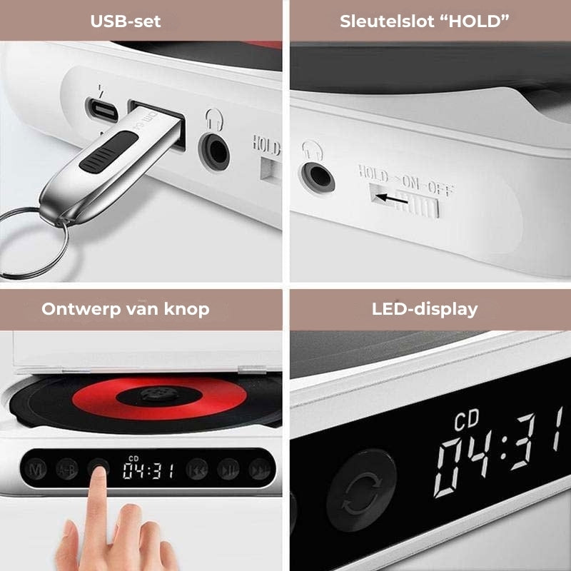 KlangWunder Go – Dein portabler CD-Player mit Bluetooth