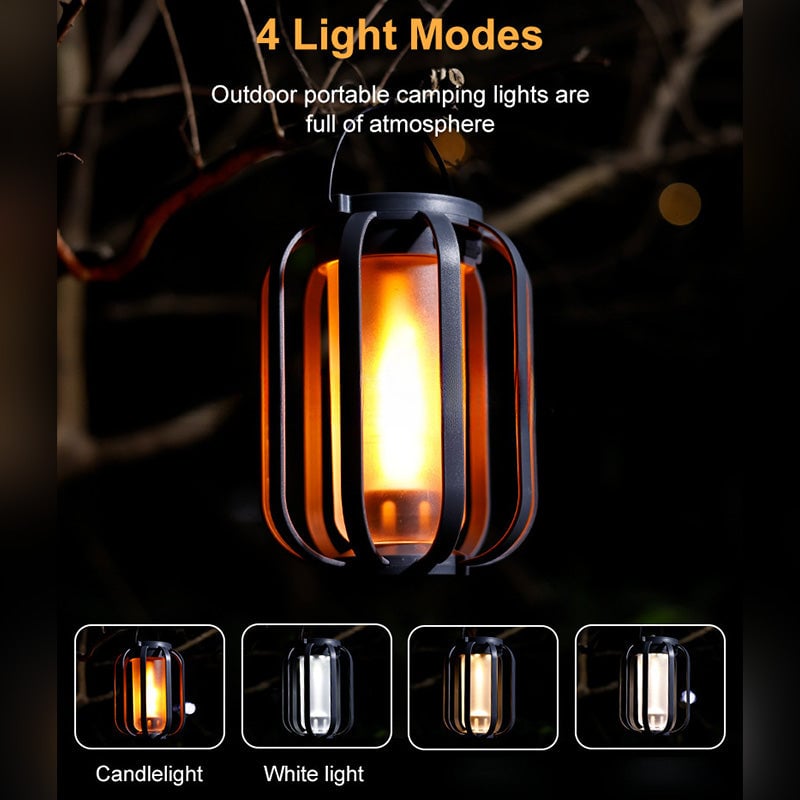 FlameGlow – Solar Laterne mit 4 Lichtmodi | Für Camping, Garten & gemütliche Abende