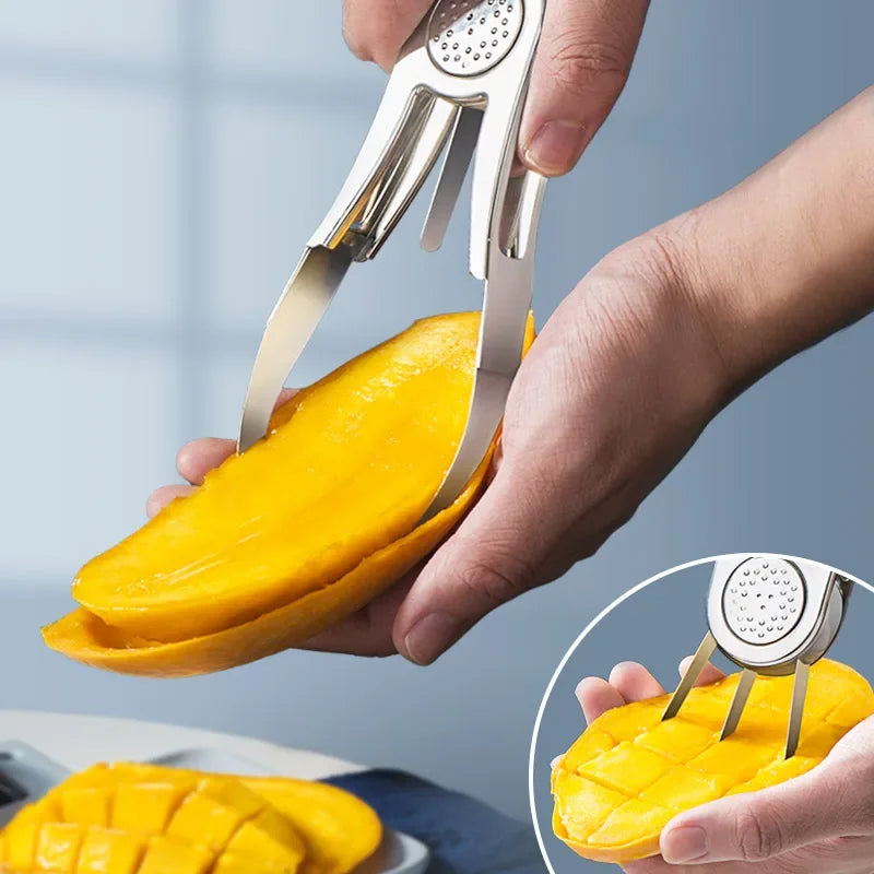 MangoMate™ – 2-in-1 Mangoschneider | Antihaft & Edelstahl | Perfekte Schnitte in Sekunden