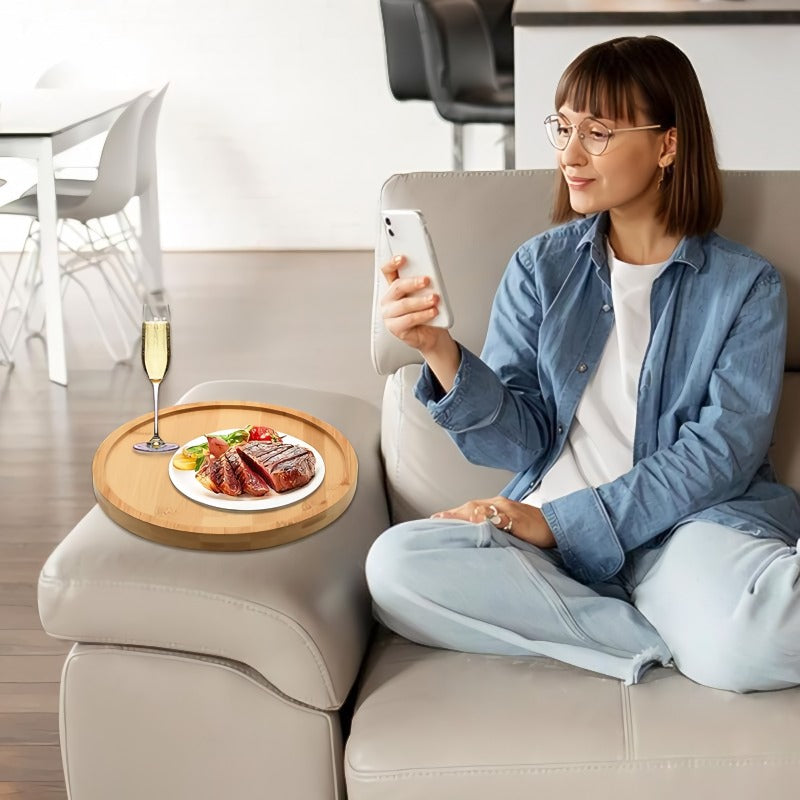 SofaTray Holz – Dein Beistelltisch direkt am Sofa