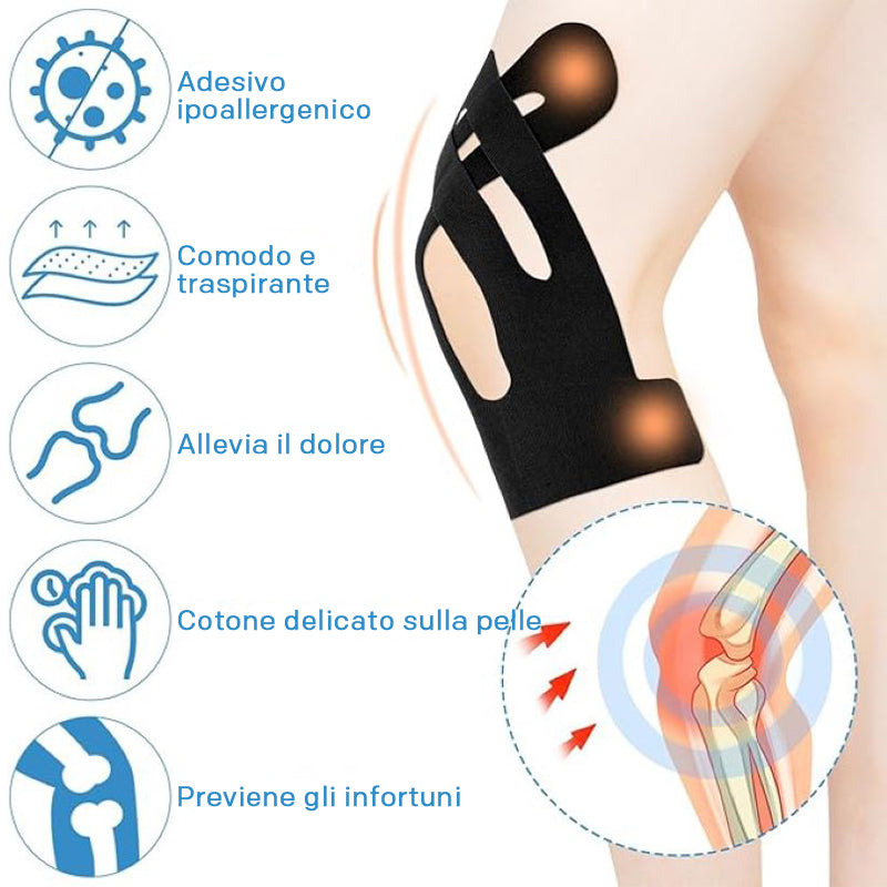1+1 GRATIS | KneeFlex Tape – Kinesiologisches Knieband (4 Stück)