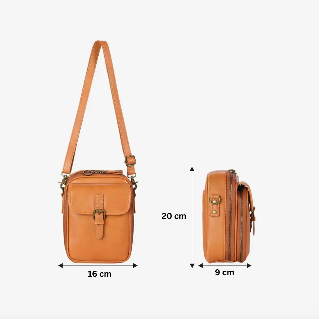 BellaVint – Stilvolle Vintage Crossbody-Tasche mit cleverer Organisation