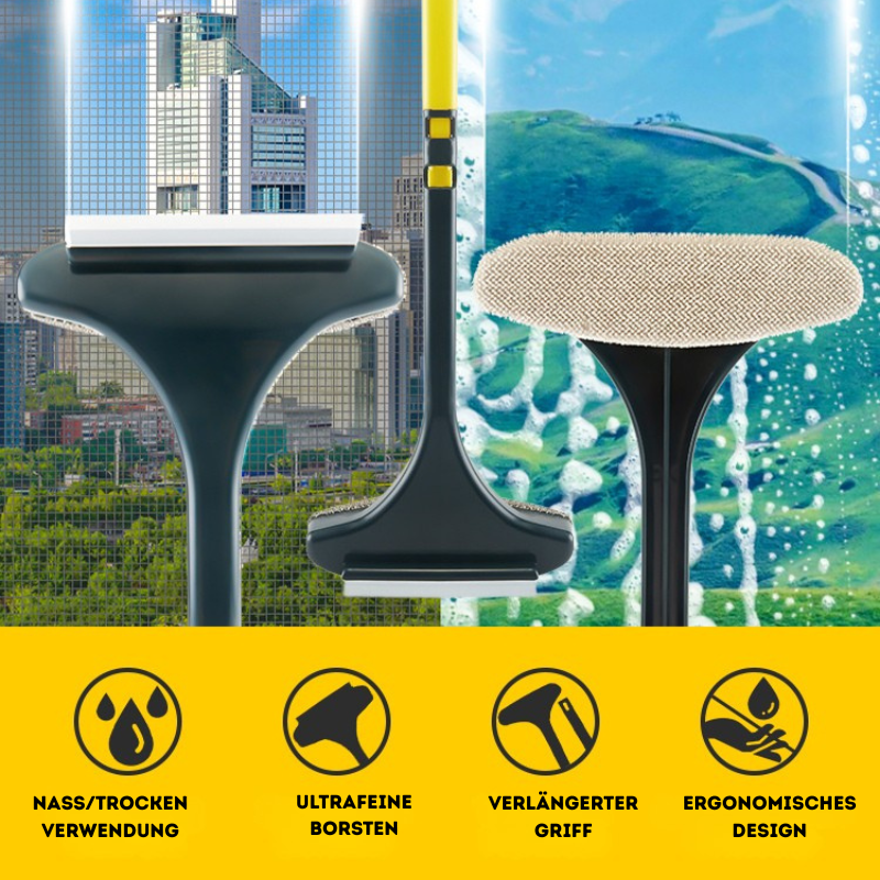 ClearGrid Pro – 2-in-1 Reinigungsbürste für makellose Fliegengitter