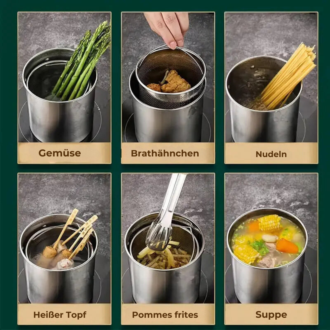 OilSaver – Knusprig frittieren & Öl clever wiederverwenden