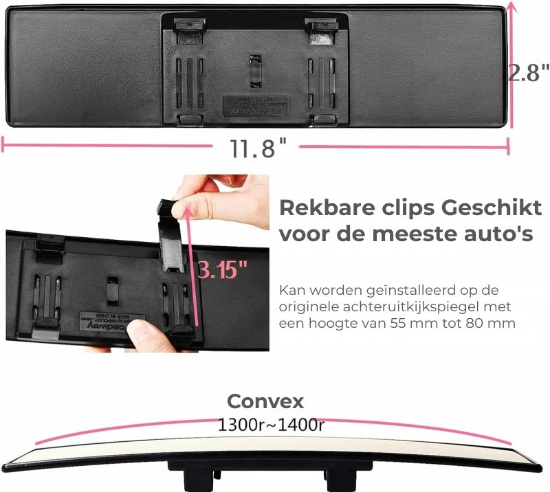 WideView™ – Panoramischer Rückspiegel für maximale Sicht und Sicherheit