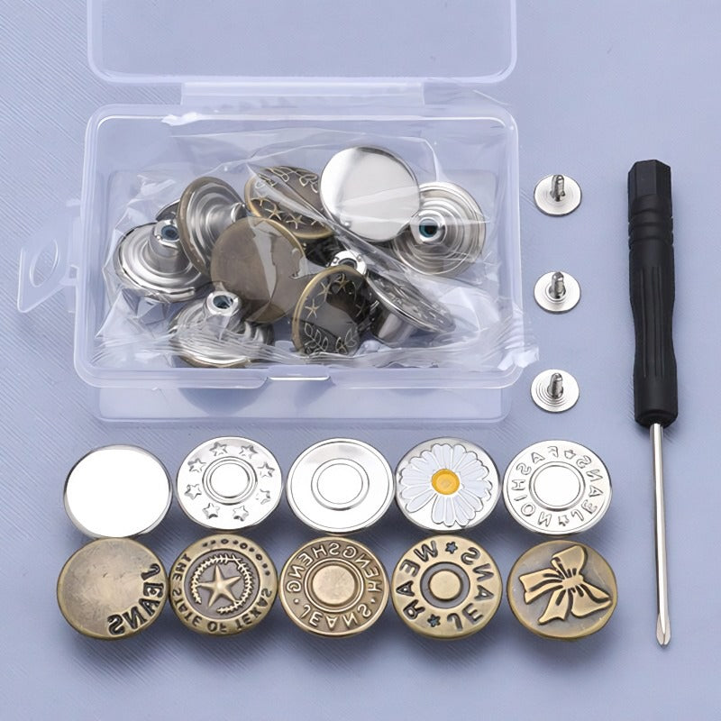 1+1 GRATIS | FlexiButton – Verstellbare Knöpfe für perfekte Passform in Sekunden