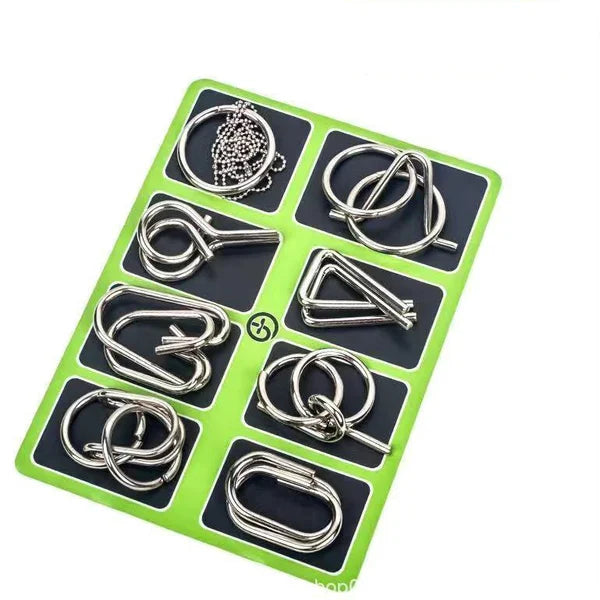 1+1 GRATIS | KopfKlick™ – 8-teiliges Metallpuzzle für echte Denksport-Fans
