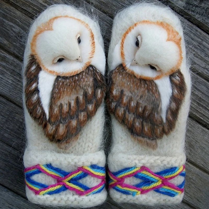 OwlWarm™ – Warme Winterhandschuhe mit Eulenmotiv