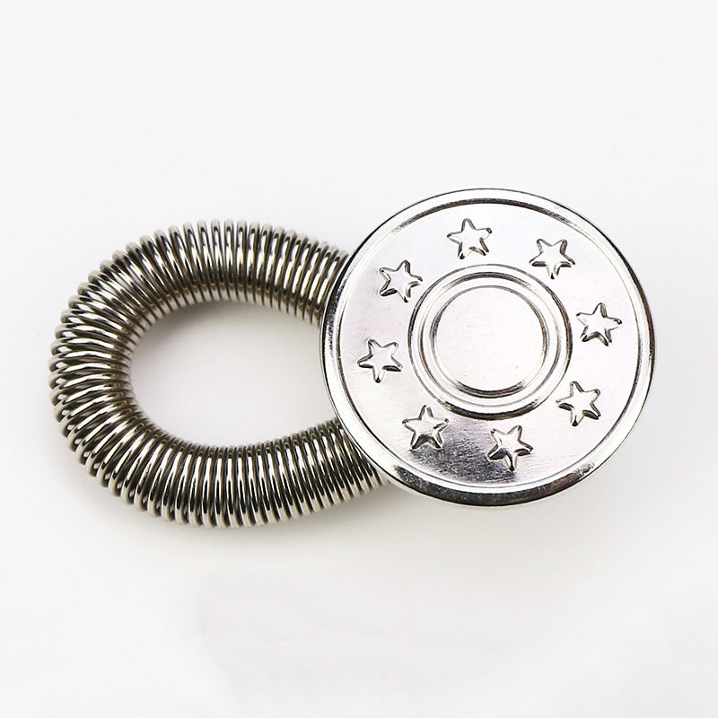 FlexiButton – Elastische Jeansverlängerung aus Metall (10er-Set)