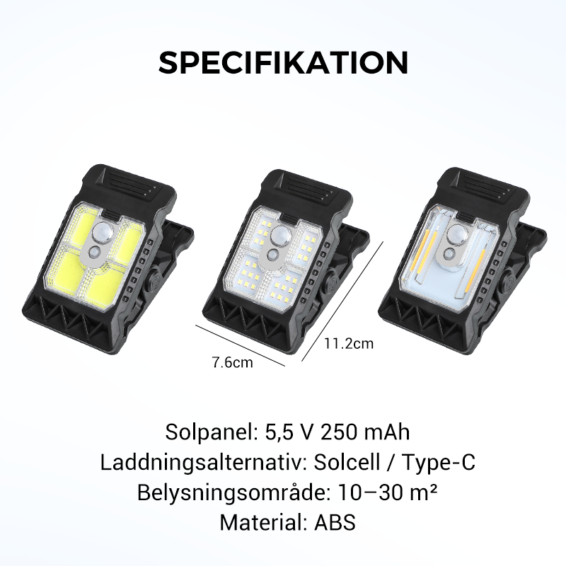 SolarGuard ClipLight™ – Bewegungslicht ohne Kabel & Stromkosten